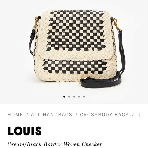 Clare V. Handbags - Woven Black and Cream Crossbody Bag